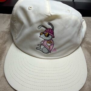 Ten Hun White Cap with Cartoon Graphic